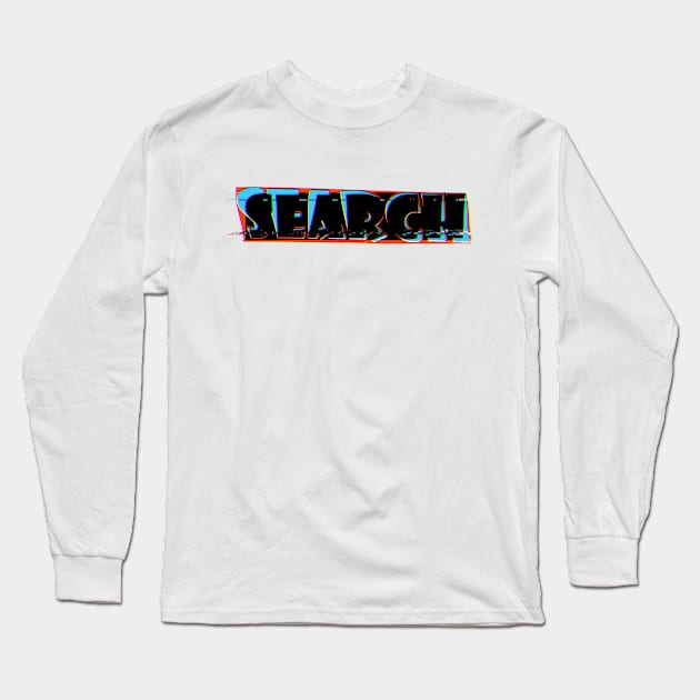 Glitch Search Long Sleeve T-Shirt by stefy